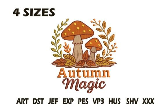 Autumn Magic Mushroom Embroidery: A Seasonal Seller’s Dream