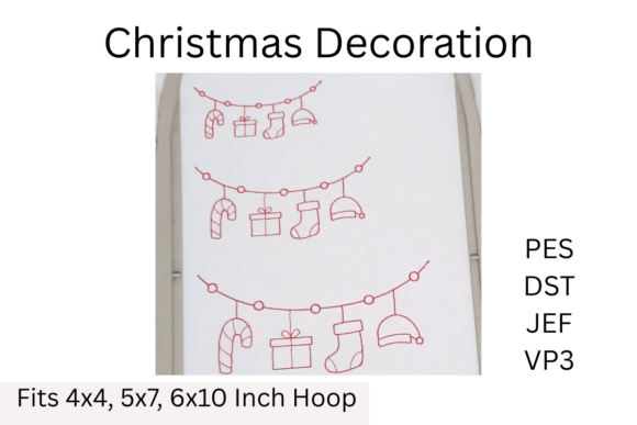 Christmas Decoration-Redwork Embroidery Review