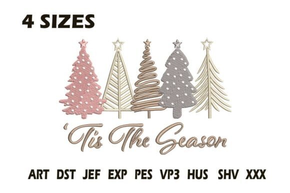 Christmas Trees Embroidery Design Review for Small Business Merch
