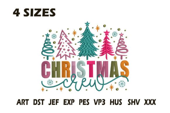 Colorful Christmas Crew Embroidery: A Designer’s Holiday Essential
