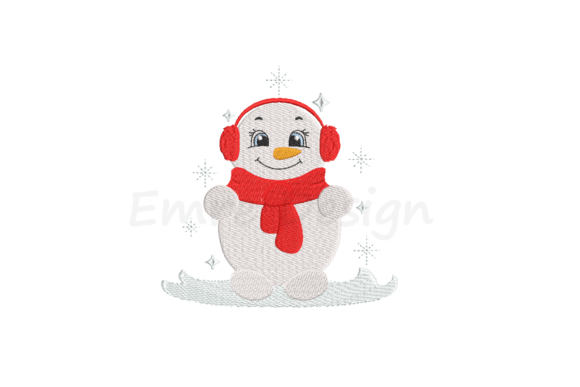 Cute Snowman Christmas Embroidery