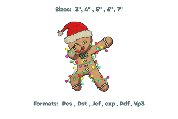 Gingerbread Christmas Embroidery: Festive Charm for Small Business Branding