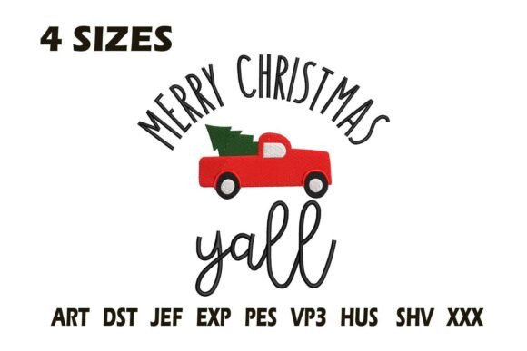 Merry Christmas Y'all Truck Embroidery Design Review