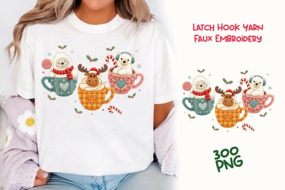Reviewing Latch Hook Embroidery Christmas Mugs PNG for Etsy Sellers