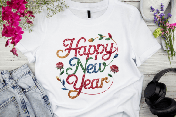 Textured Embroidery: Happy New Year Design Review